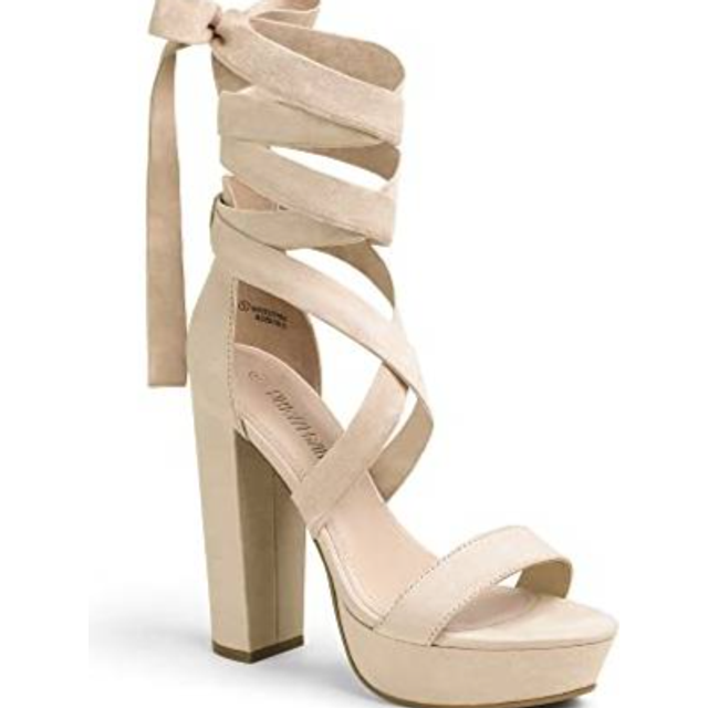 DREAM PAIRS High Chunky Block Platform Heels for Womens Strappy Gladiator Sexy Open Toe Dressy Sandal SDHS2205W Nude 7.5