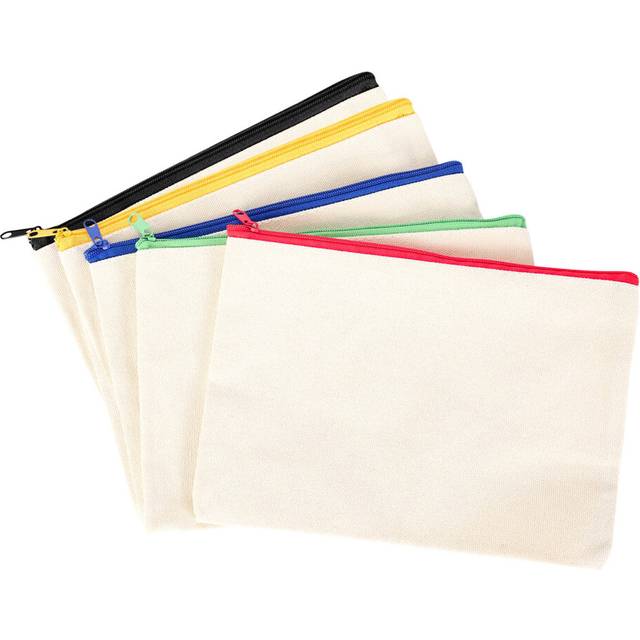 20 Pcs Canvas Cosmetic Bag Multifunctional Travel Pen Blank
