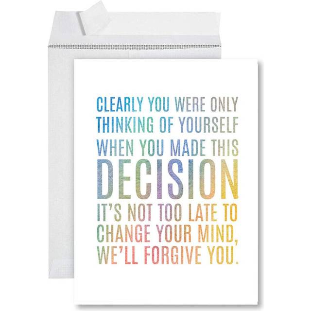 Andaz Press Funny Jumbo Retirement Card With Envelope 8.5 x 11 inch  Funny Office Card  Clearly You Were Only Thinking Of Yourself  1-Pack  Includes E