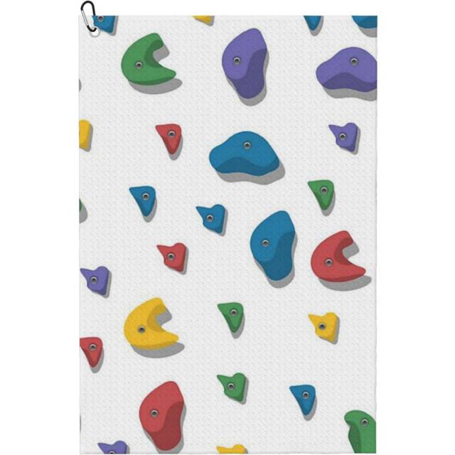 (Rock Climbing - Indoor Climbing WallClimbing Gym Wall Holds_4802) Golf Towel Funny Printed Cristmas Gift for Men Women Husband Dad Mom Birthday Golfe