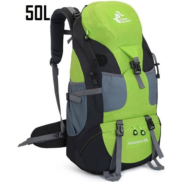 (50L Green) Waterproof Hiking Backpack Woman Outdoor Trekking Camping Bag Army Man Hunting Mountain Backpacks Rain Cover Rucksack