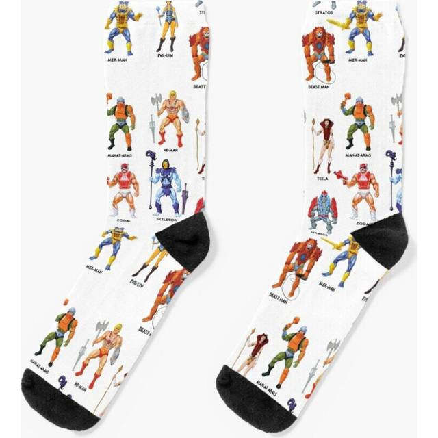 Dress Socks Vintage Masters of the Universe Heroes Villains! Vintage Toy Card Art Novelty Fancy Crazy Pattern Crew Casual for Men Women