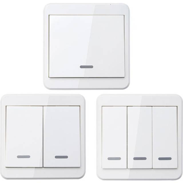 (White, 3 Way) Wireless Wifi Remote Control Smart Switch Panel Dual Control Light Button Rocker Switch For Smart Home,10A RF 433Mhz