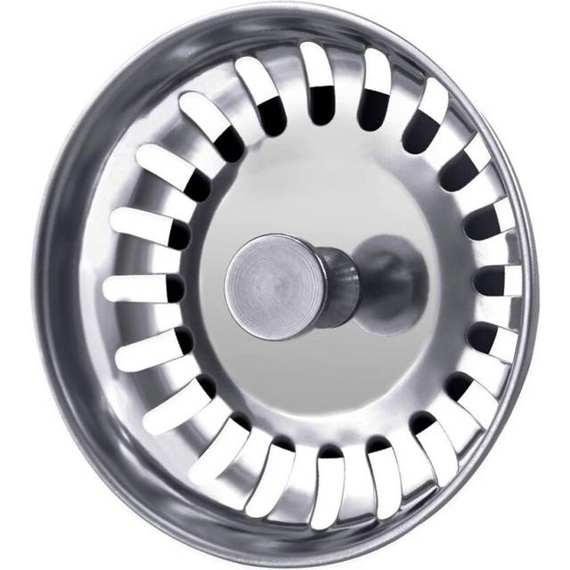 Sink strainer plug 80 mm, 1 piece basket strainer sink waste plug replacement, stainless steel sink filter cover cap hair stopper