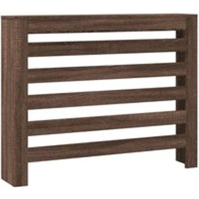 vidaXL Radiator Cover Brown Oak 104x20x82 cm Engineered Wood