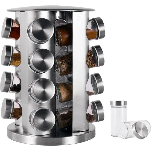 Rotating Spice Rack Organizer with 16 Spice Pots Rotating 360Â¡Ã£