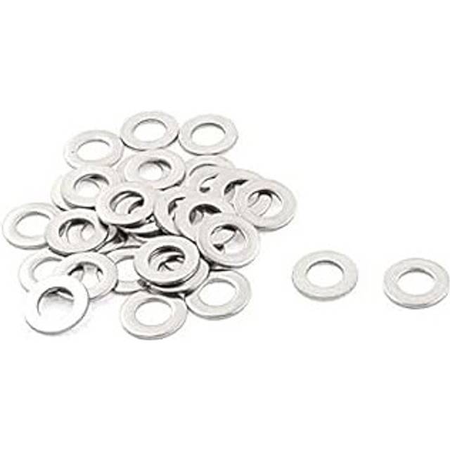 M8 x 16mm x 1.6mm Stainless Steel Flat Washer Gasket Silver Tone 32pcs