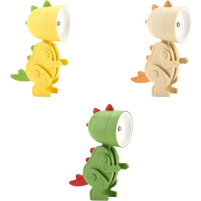 3PCS Mini LED Desk Lamp Cute Small Phone Holder, LED Cute Night Light Dinosaur Shape Adjustable Phone Stand,Portable Reading Table Night Lamp