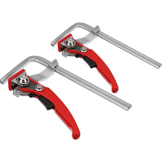 2PCS Alloy Steel Upgrade Quick Ratchet Track Saw Guide Rail Clamp MFT Clamp