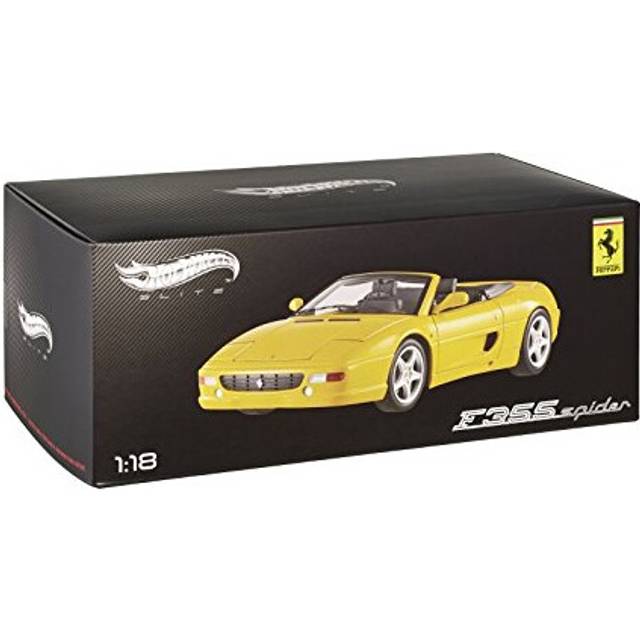 Hot wheels BLY35 Ferrari F355 Spider Convertible Yellow Elite Edition 1/18 Diecast Car Model by Hotwheels