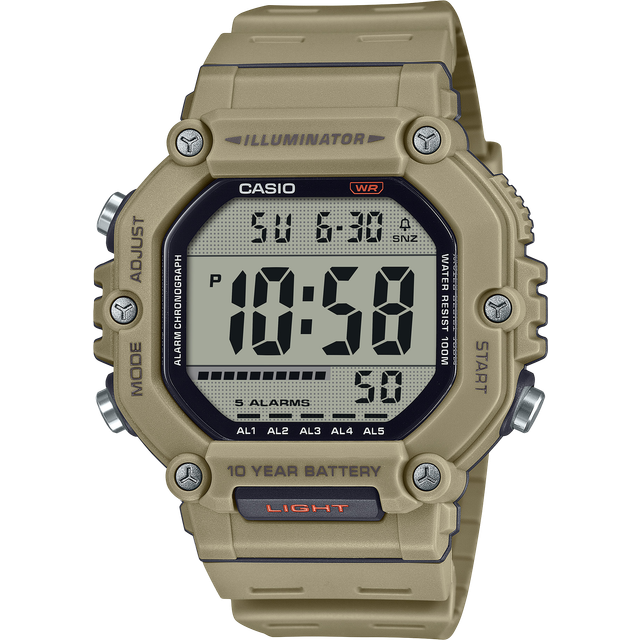 Casio Digital Resin Strap Quartz AE-1600H-5AV 100M Men's Watch