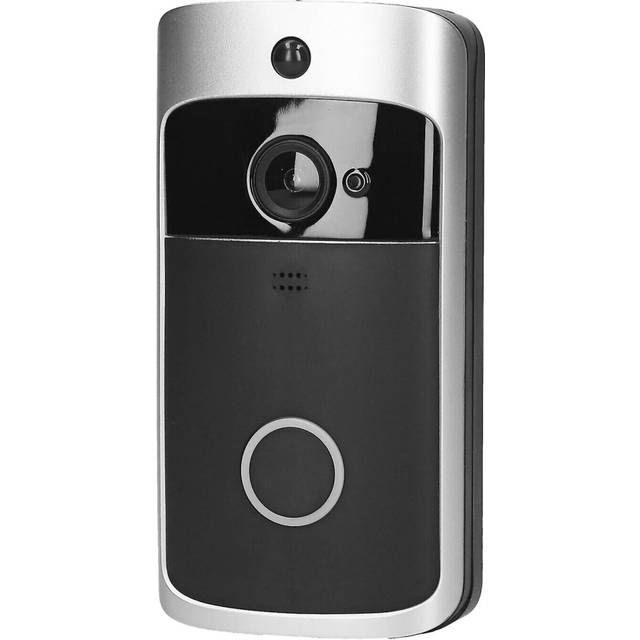 Silver & Black Wireless Video Doorbell 720p Visual Real-time Intercom Wi-fi Video Bell Pir Detection Night Vision 2-way Talk Home Security Camera With