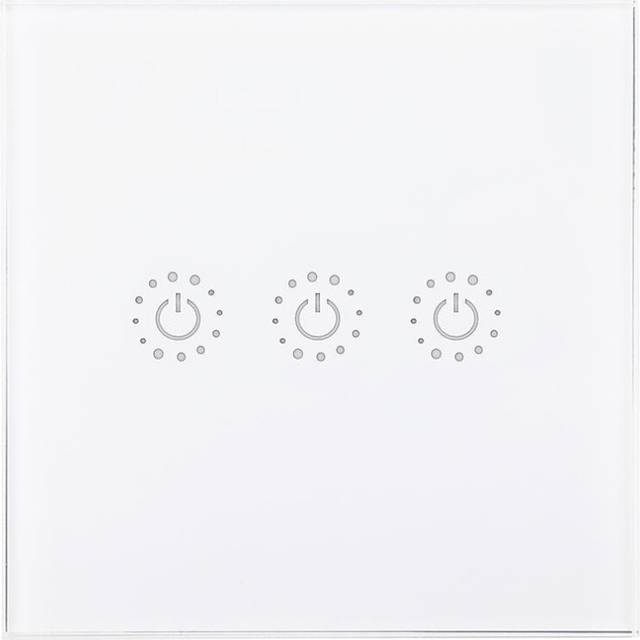 EU 433Mhz 3 Gang Smart WIFI Light Switch Interruptor Touch Wall Power Switch App Remote Control Intellegent Switch Work With Alexa Google Home