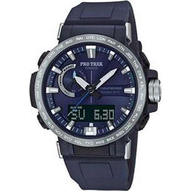 CASIO Sports Solar Powered Mens Black Analog PRW-60-2APR - Free