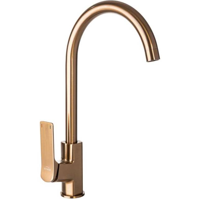 Kitchen Sink Mixer Tap Brushed Copper Bronze Deck Mounted Swan neri plus