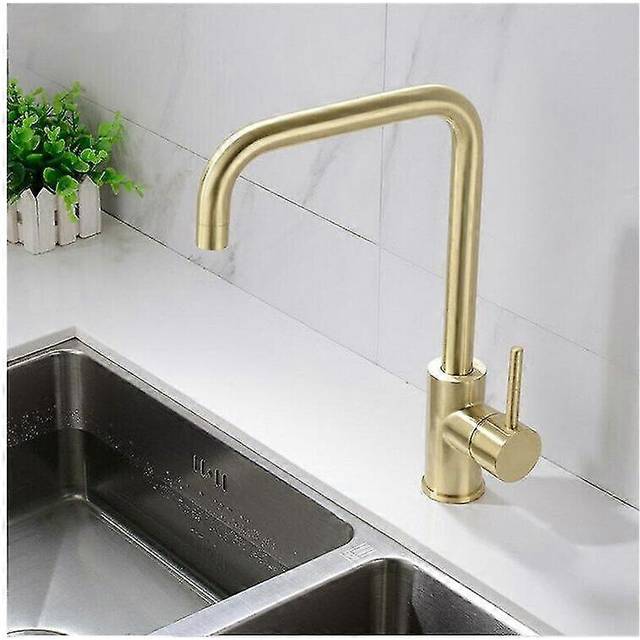 (As show, One size) Kitchen faucet, antique brass, kitchen mixer with 360 swivel spout