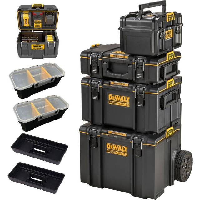 Dewalt Toughsystem Charger Box DS450 Rolling Mobile Tool Storage Box Trolley 4PC