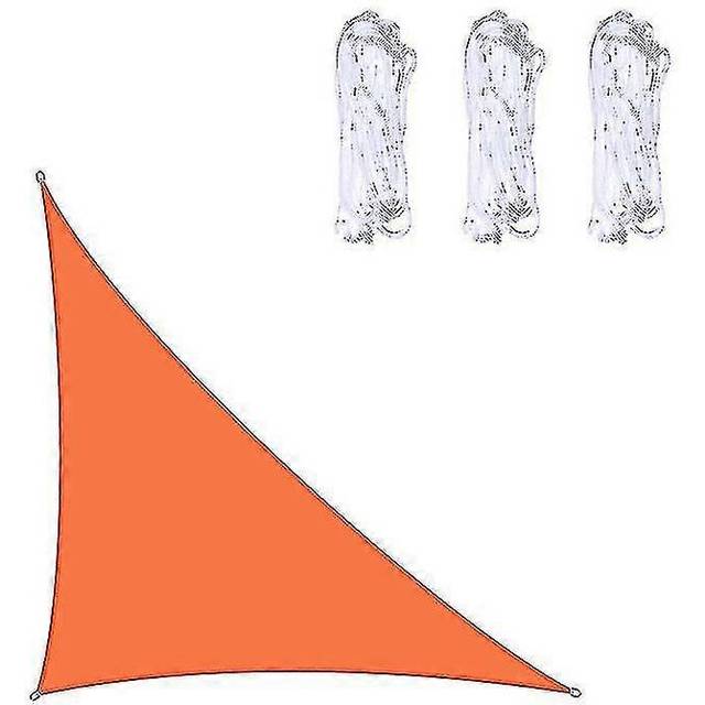 (3x3x4.3m, Orange) 3x3x4.3m/4x4x5.7m/5x5x7.1m Waterproof Sun Shade Sail Triangle For Garden Patio Outdoor Awings Canopy Pool Awning Camping Outdoor Um