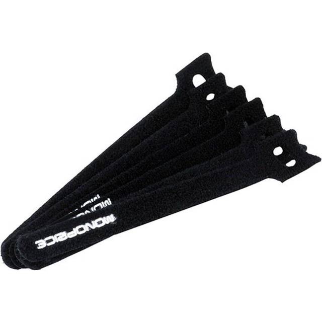 Monoprice Hook & Loop Fastening Cable Ties 6inch  100pcs/Pack - Black