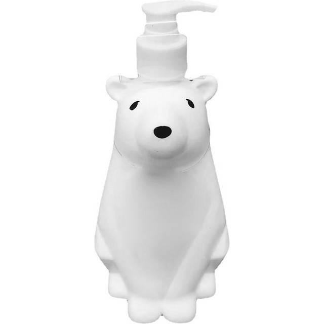 Soap Dispenser Bottle Cute Bear Shape Large Capacity Pump Dispenser Bottle for Bathroom Kitchen S S (8.5x19cm/3.3x7.5in) (300ML)