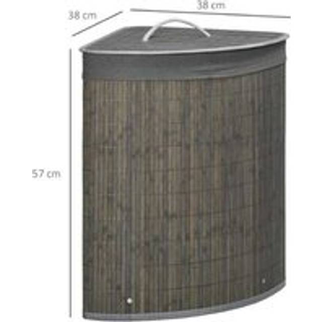 Homcom Stylish Bamboo Laundry Basket | Wowcher