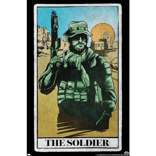 "Trends International Call of Duty: Modern Warfare 2 - Captain Price Tarot Card Wall Poster  14.725"""""""" x 22.375""""""""  Premium Unframed Version"