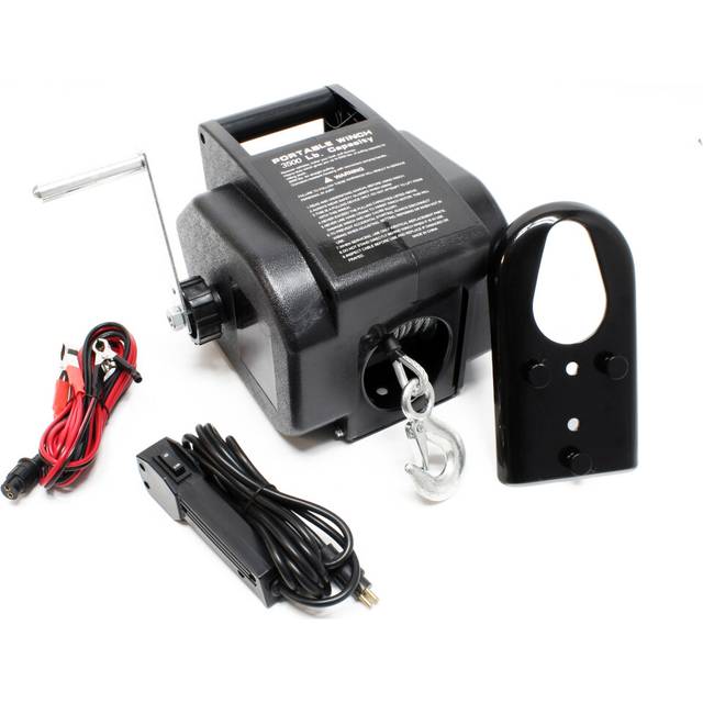 Elektrisk vinsch 12 V motorvinsch replyft 10,2 m stålvajer dragkraft upp till 4990 kg