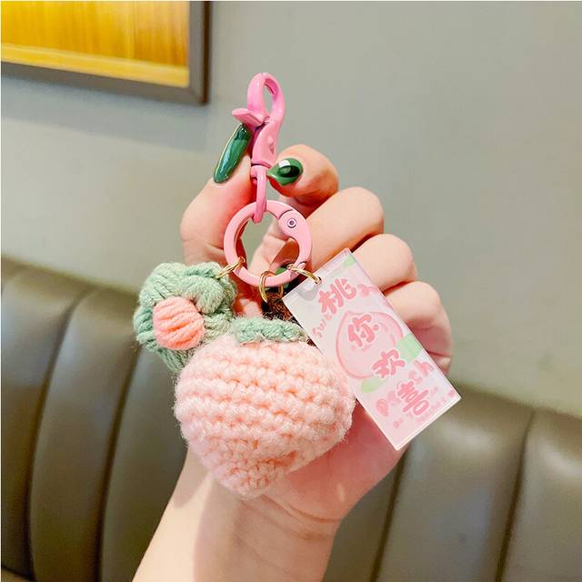 (StyleH) Unique Yarn Hanrafted Keychain Plush Crochet Decoration For Daily Joy And Happiness