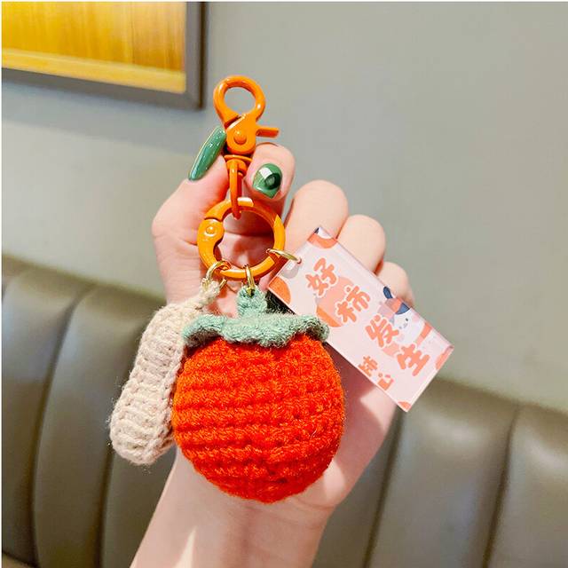 (StyleA) Unique Hanrafted Yarn Keychain Plush Crochet Decoration For Daily Joy And Happiness