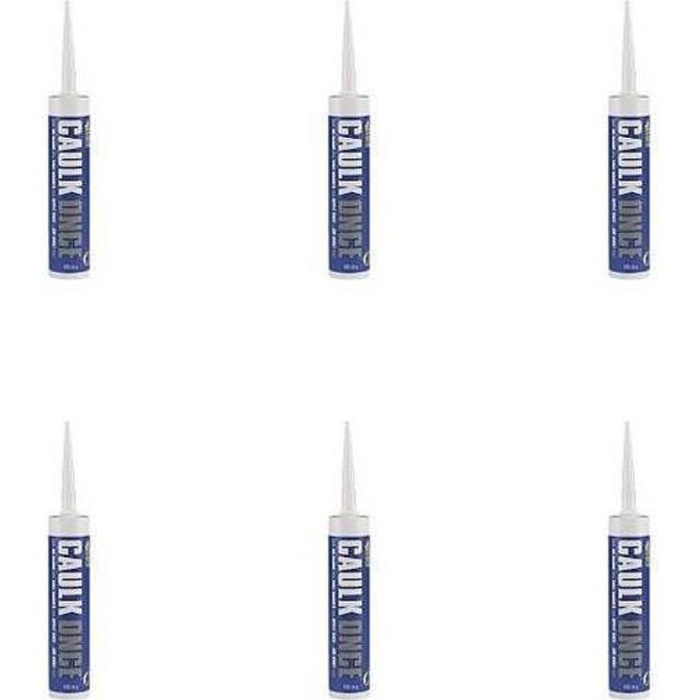 Everbuild Caulk Once Premium Quality Acrylic Caulk, White, 380 ml(CLKONCEWE4)  n (Pack of 6)