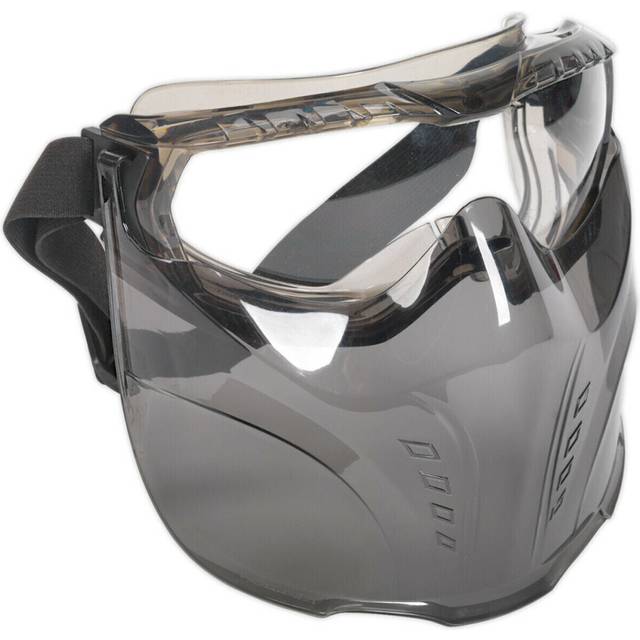 Safety Goggles with Detachable Face Shield - Clear Lens - Adjustable Headband
