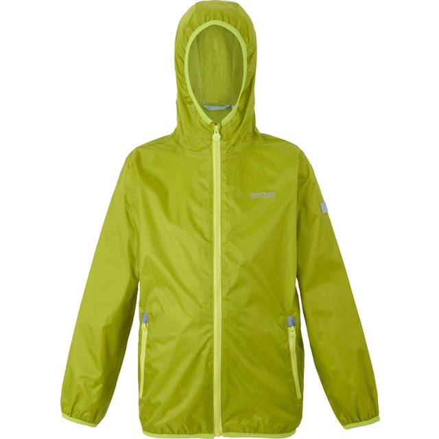 (9-10 Years, Grenoble Green/Wild Lime) Regatta Great Outdoors Childrens/Kids Lever II Packaway Rain Jacket