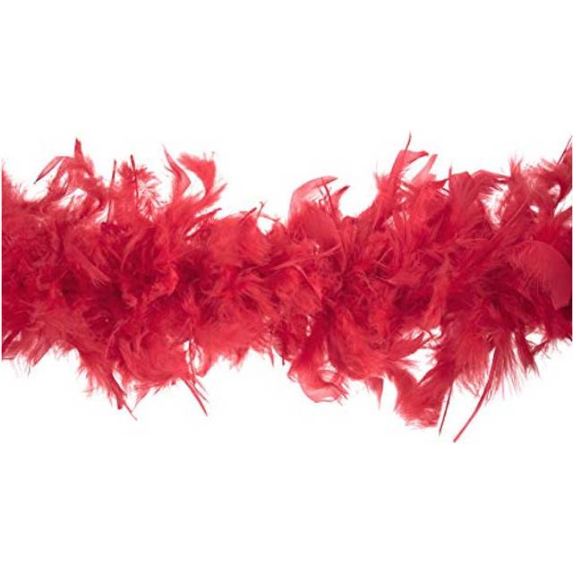Trimits Marabou Feather Boa, Red, 1.8m x 12cm