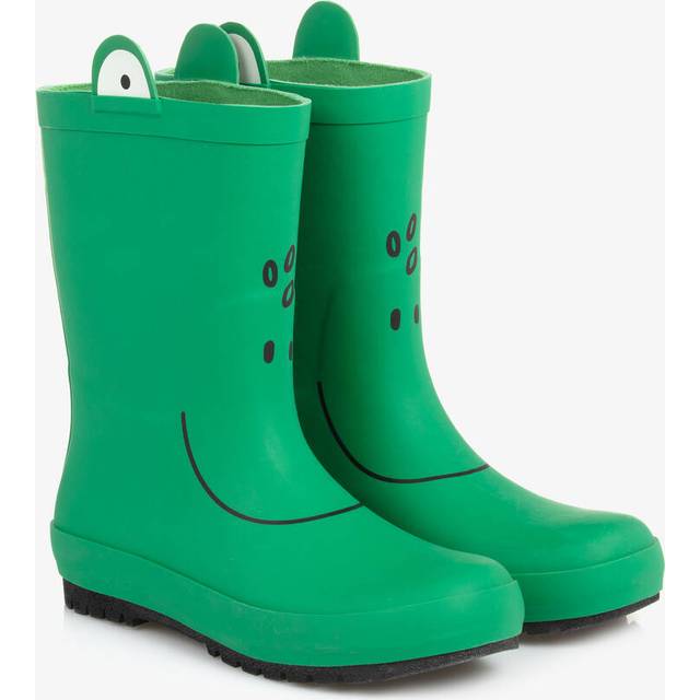 Stella Mccartney Kids Green Frog Rain Boots - 28