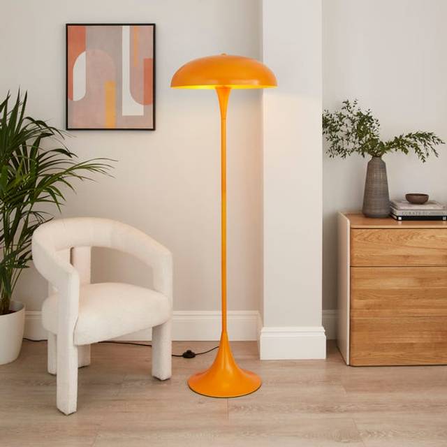 Elements Lennon 2 Light Floor Lamp - Orange