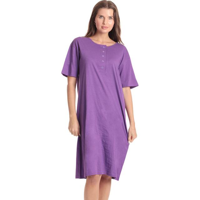 Just Love Short Sleeve Nightgown Sleep Dress for Women Sleepwear 4364-PUR-M