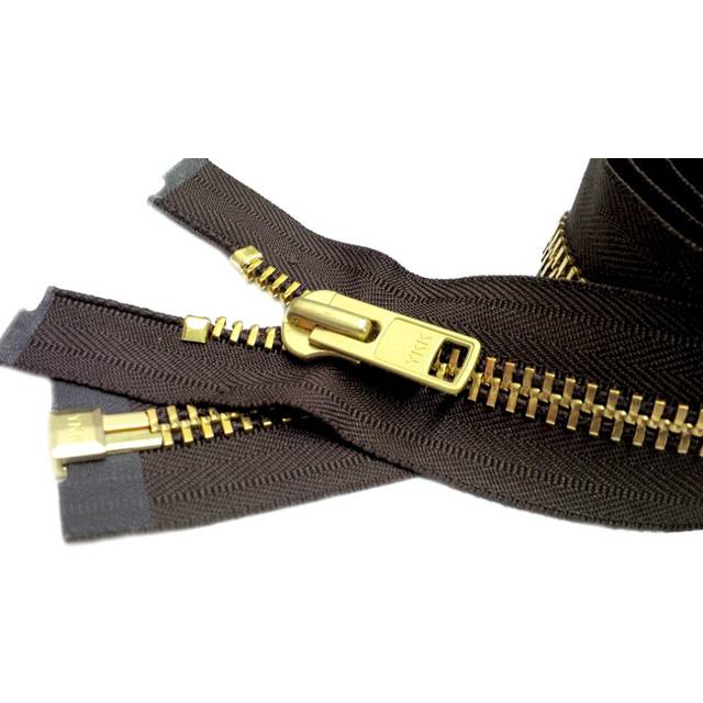 YKK 30 Extra Heavy Duty Jacket Zipper YKK 10 Brass Separating  Color 570 Sept Brown 1 ZipperPack