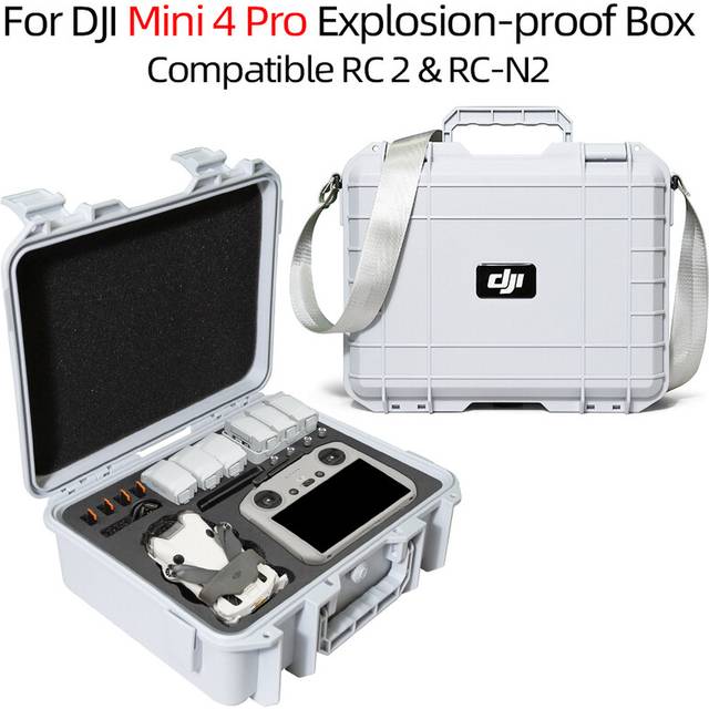 (Mini 4 Pro) White Shoulder Bag for DJI  Mini 3/Mini 4 Pro/Air 2S/Air3 Explosion-proof