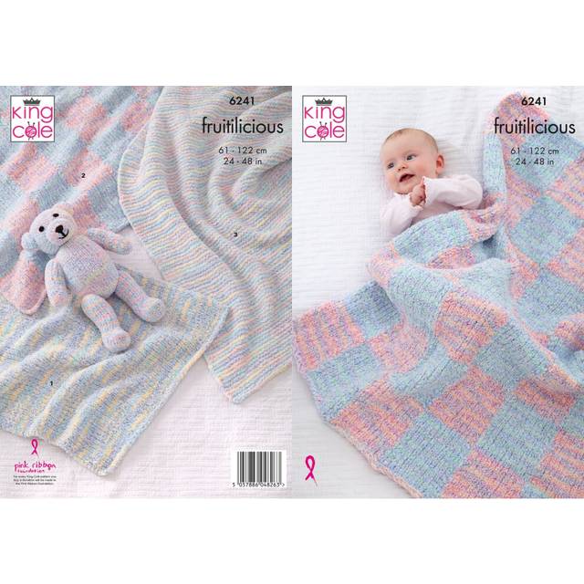 Blankets and Teddy in in King Cole Fruitilicious (6241)