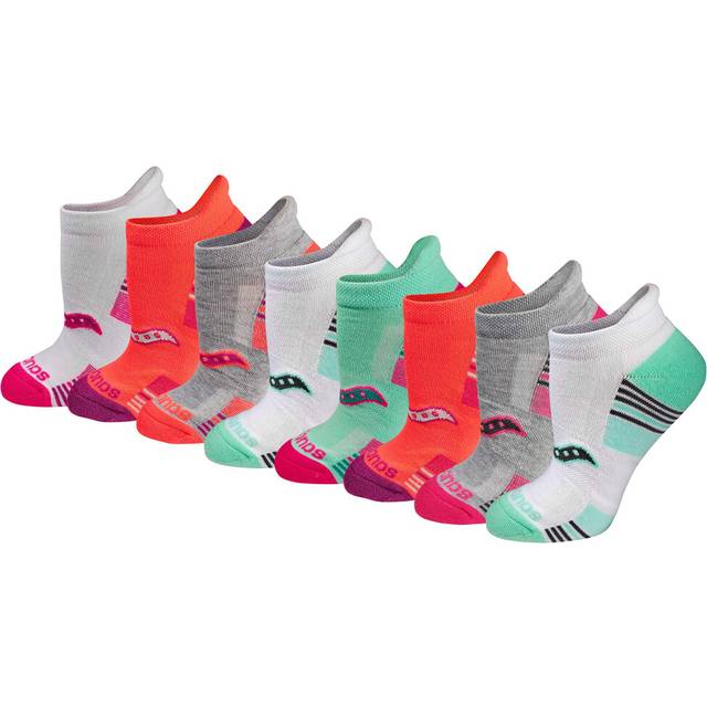 Saucony Womens Performance Heel Tab Athletic Socks 8 & 16 Pairs  Assorted Light 8 Pairs  Shoe Size: 5-7