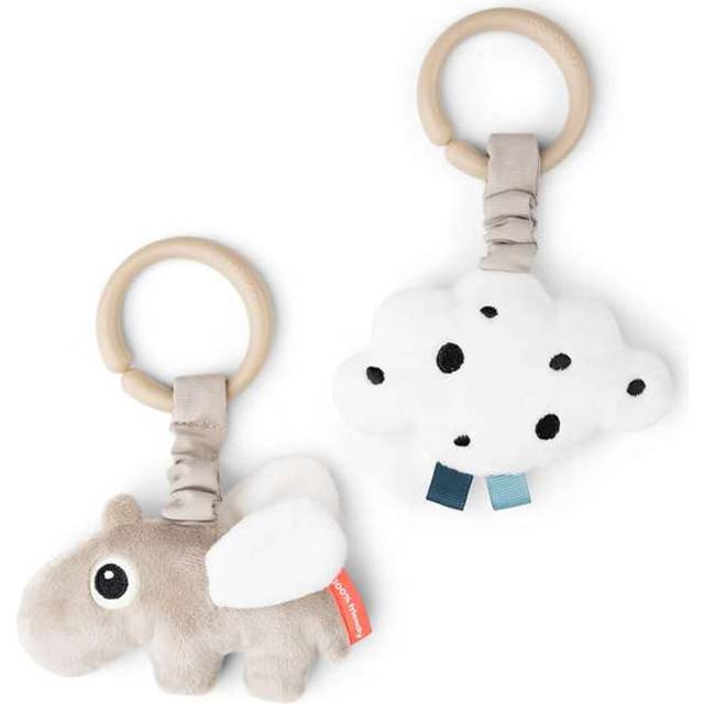 Done by Deer aktivitetsleksak 2-pack Happy clouds Sand - Beige/Sand