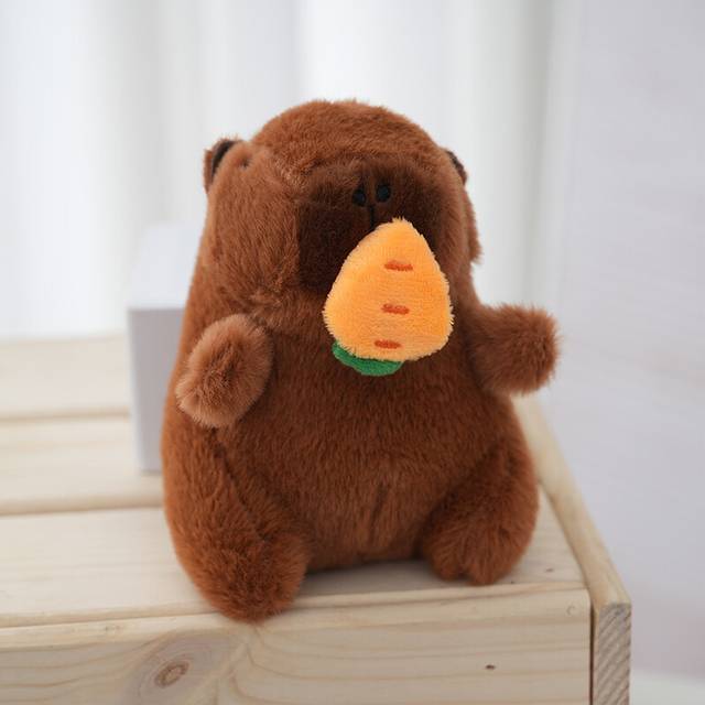 (Style Three) Whimsical Capybara Plush Doll Keychain Adorable Furry Bag Charm For Animal Fans