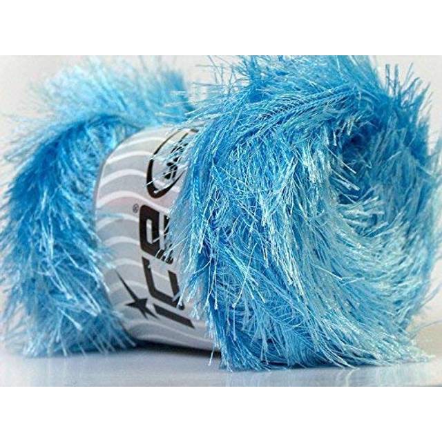 100 Gram Light Blue Eyelash Yarn Ice Fun Fur