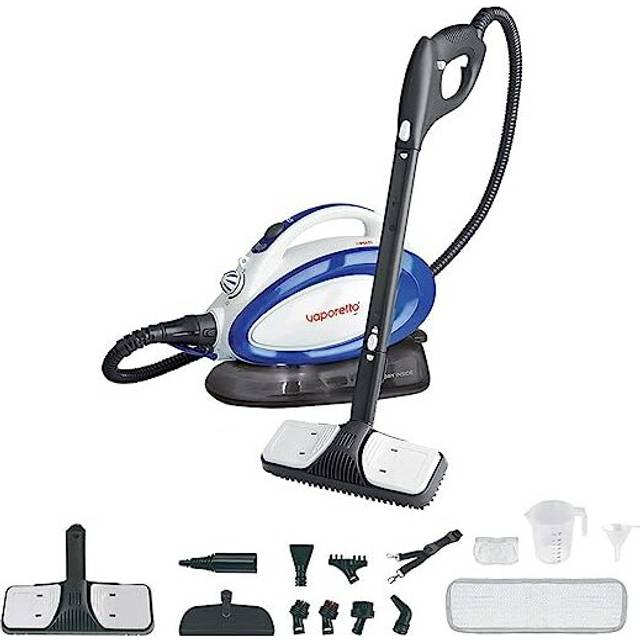 Polti PTGB0049 Vaporetto Go Steam Cleaner, 3.5 Bar, kills and eliminates 99.99% * of viruses, germs and bacteria, White/Blue, 28.5 cm*35.0 cm*28.0 cm