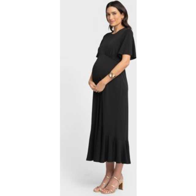 Frill Sleeve Jersey Maternity Dress