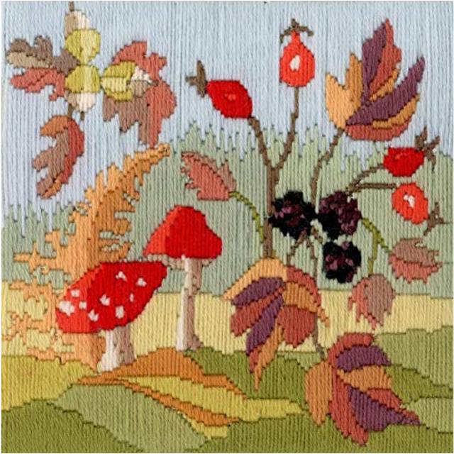 Bothy threads counted long stitch kit "seasons - autumn", 20x20cm, dwlss03
