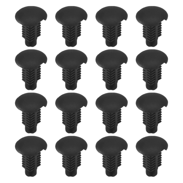 16Pcs Plastic Rivets Clip 4mm x 5mm 15mm Black