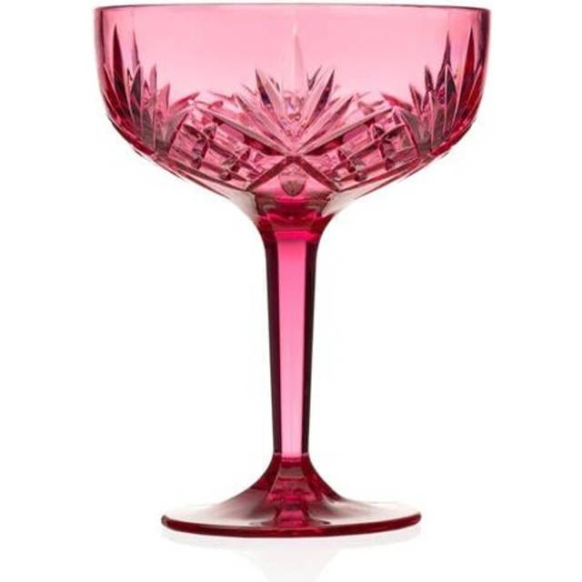 Godinger 64980 Dublin Acrylic Champagne Coupe - Magenta