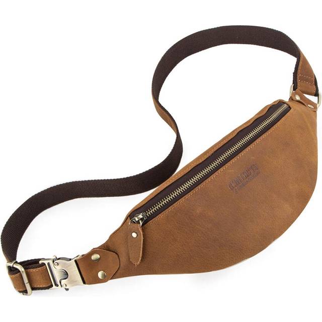 Men Bum Bag crossbody Leather  contacts Multiple Hip Bum Bag Travel Purse Daypack for Men and Women for Hiking Running And cycling