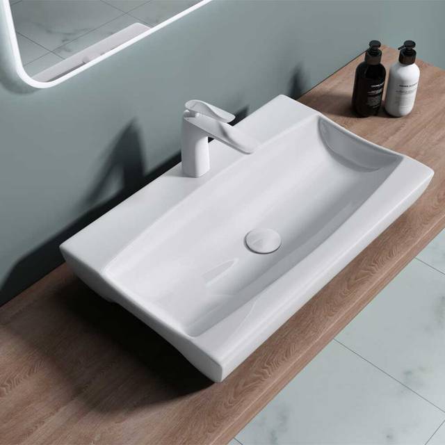 Durovin Ceramic Wall Hung or Counter Top Basin - 625 x 395mm (WxD)